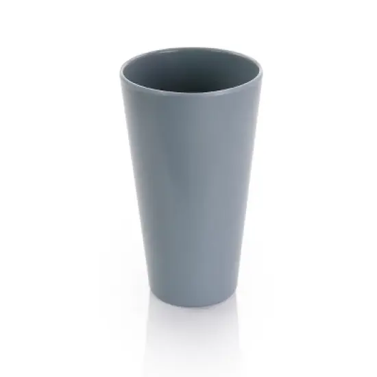 Gibson Home 12 Piece Grayson Melamine Square Dinnerware Set in Gray image {5}