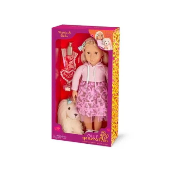 Our Generation Hattie & Bella 18" Doll & Pet Puppy Set image {4}