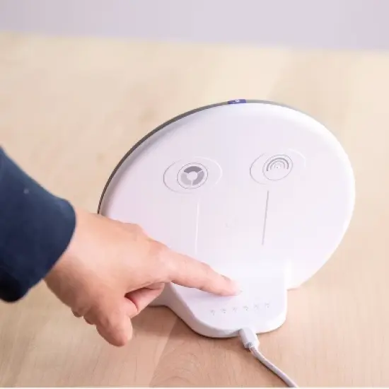 HappyLight Alba Round UV-Free LED Therapy Lamp 10,000 Lux White - Verilux image {2}