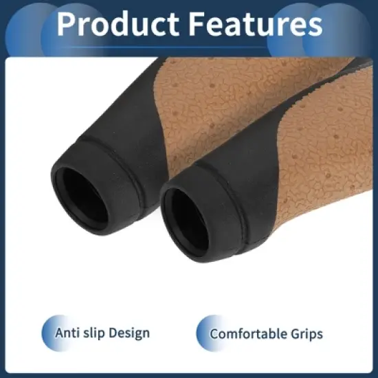 Unique Bargains Bike Handlebar Grips Covers 5.31" Brown 1 Pair image {4}