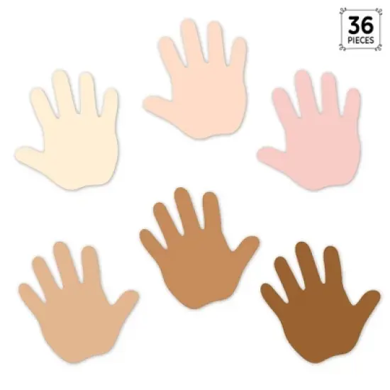 Creative Teaching Press&reg; Multicultural Hands 6" Designer Cut-Outs, Pack of 36 image {1}