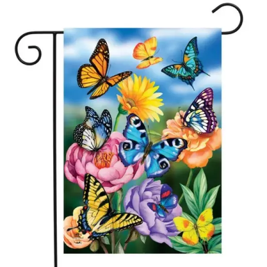 Briarwood Lane Garden Flag 12x18 For Outdoor Butterflies in the Garden Spring For Spring Garden Flag Flags For Outside image {1}
