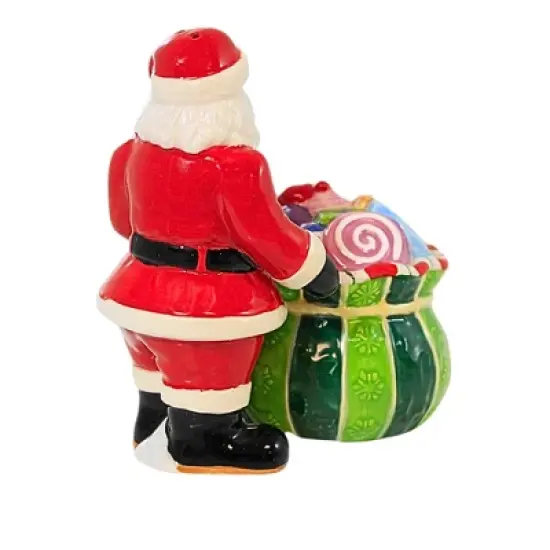 Christopher Radko 4.5 Inch Splendid Santa Salt & Pepper Set Christmas Salt And Pepper Shaker , Home For The Holiday (2PC) image {2}