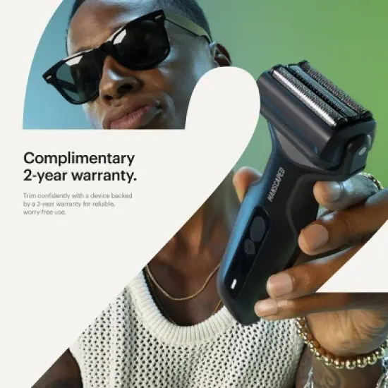 Manscaped The Chairman Plus Essentials Kit, Electric Foil Face Shaver and SkinSafe Precision Trimmer with Soothing Aftershave Serum image {6}