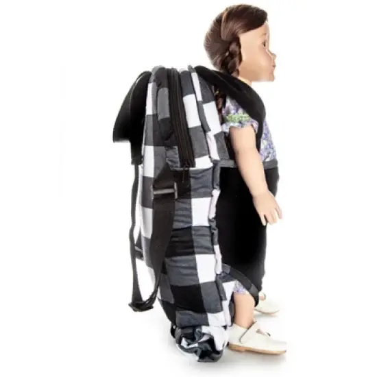 The Queen;'sTreasures 18" Doll Carrier and Sleeping Bag, Black & White image {5}