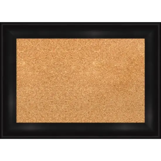 Amanti Art Grand Black Narrow Framed Corkboard, Natural Cork image {9}