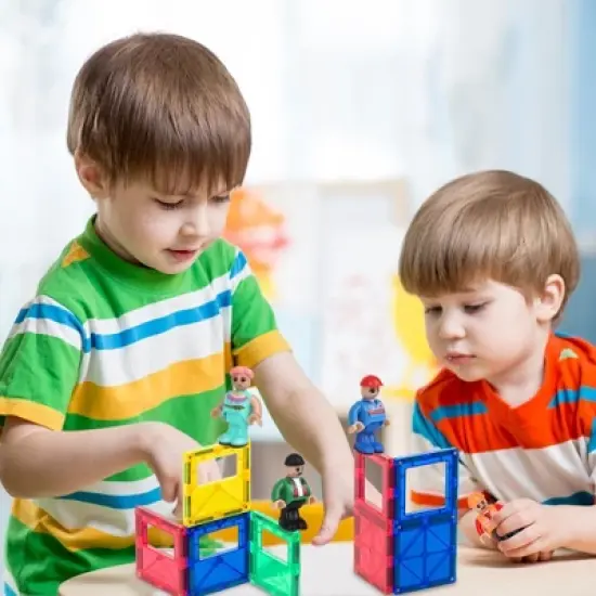 Playmags 15 Pack Magnetic Community Figures, Play People for Magnetic Tiles image {4}