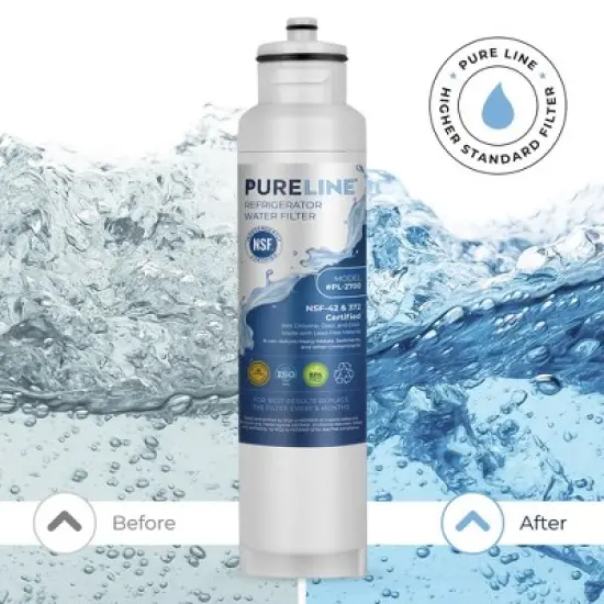 PURELINE DW2042FR-09 Refrigerator Water Filter. Compatible with Daewoo Aqua Crystal DW2042FR-09, DW2042FR, Kenmore 46-9130 (3-Pack) image {2}