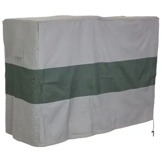 Sunnydaze Outdoor Weather-Resistant Heavy-Duty Polyester with PVC Backing Firewood Log Rack Cover - Gray and Green image {6}