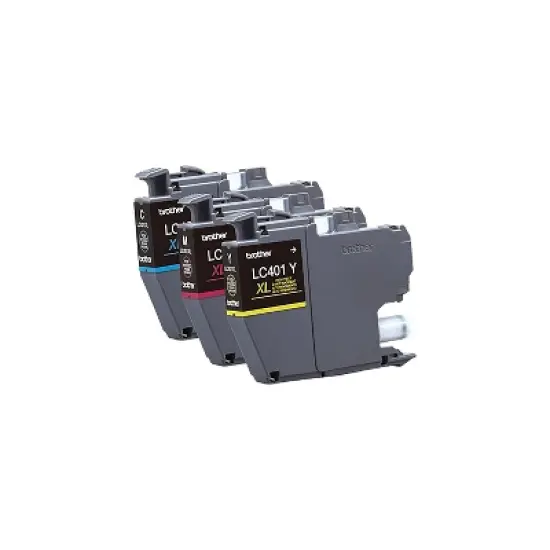 Brother LC401 Cyan/Magenta/Yellow High Yield Ink Cartridges 3/Pack (LC401XL3PKS) image {3}