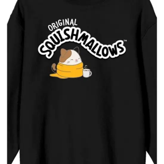 Squishmallows Cam the Cat Juniors Black Oversized Sweatshirt image {1}