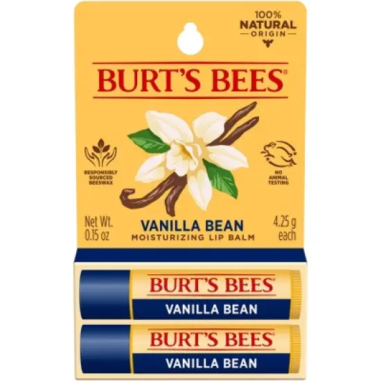 Burt's Bees Lip Balm - Vanilla Bean - 2pk/0.30oz image {20}