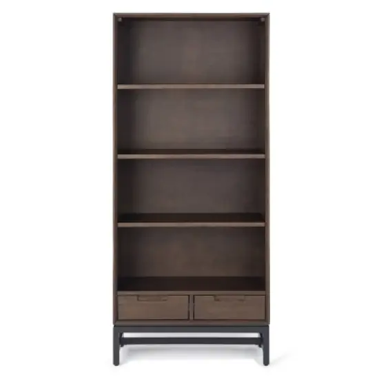 66" Devlin Mid-Century Bookshelf Walnut Brown - WyndenHall image {7}