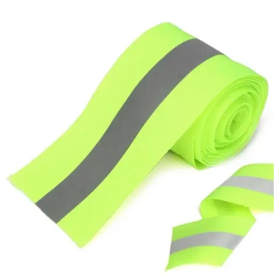 Sew on High Visibility Hi Vis Retro Reflective Fabric Tape image {1}