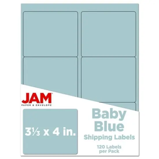 JAM Paper Mailing Labels 3 1/3" x 4" 120ct image {4}