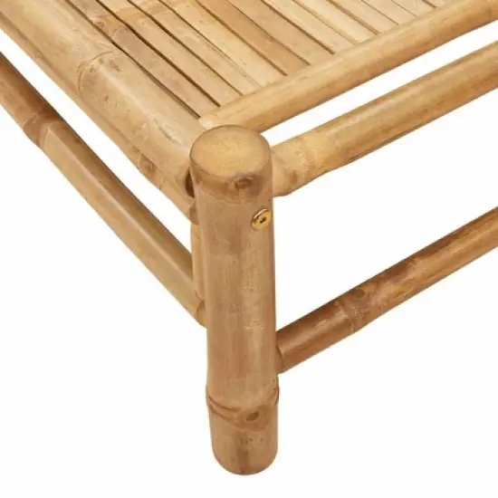 vidaXL Sun Lounger Natural bamboo Bamboo Adult-size image {7}