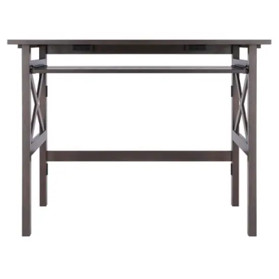 Xander Foldable Desk Oyster Gray - Winsome image {2}