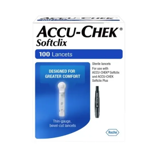 Accu-Chek Lancet for Lancing Device Track System 28 Gauge Multiple Depth Settings 1 Box(s), 100 /Box image {1}