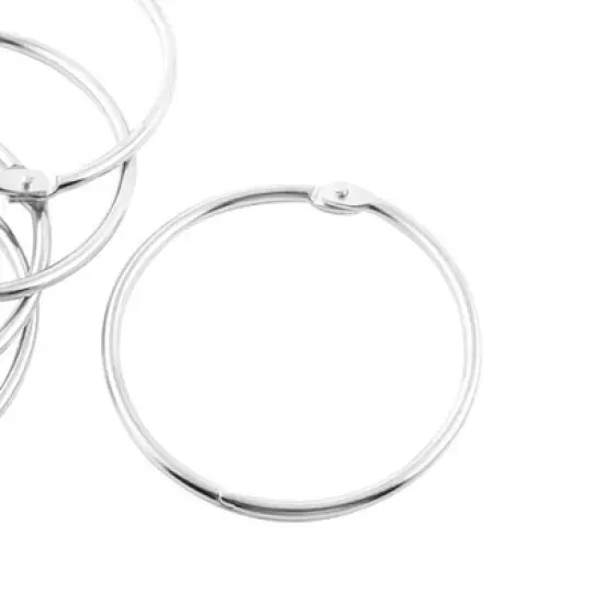 Unique Bargains 3.3" Looseleaf Staple Binder Rings for Scrapbooking Book 5 Pcs Silver Tone image {4}