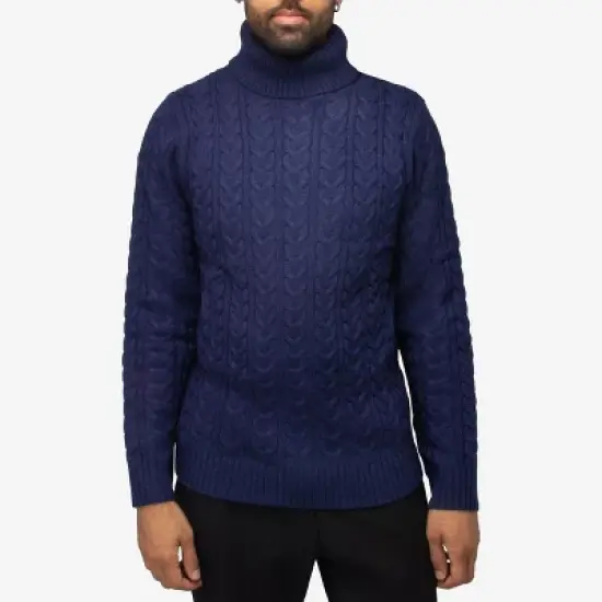 X RAY Men's Cable Knit Roll Neck Sweater(Available in Big & Tall) image {10}
