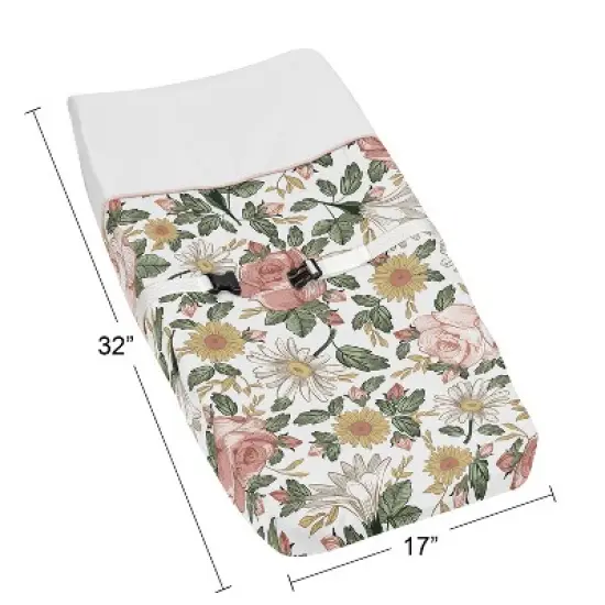 Sweet Jojo Designs Girl Changing Pad Cover Vintage Floral Collection image {3}