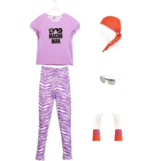 HalloweenCostumes.com WWE Adult Macho Man Madness Costume Mens, Purple Tough Guy Wresting Halloween Outfit. image {10}