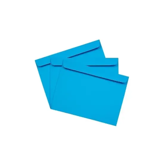 JAM Paper 9 x 12 Booklet Catalog Colored Envelopes Blue Recycled 100/Pack 5156774C image {2}