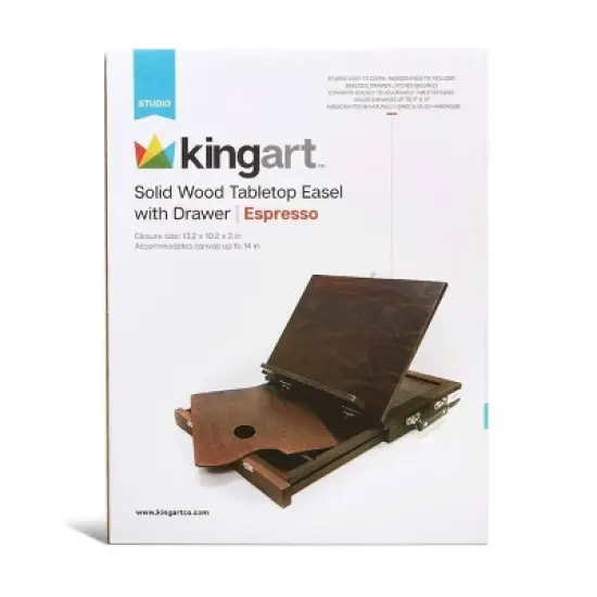 Kingart Solid Wood Tabletop Easel w/Drawer - Espresso image {5}