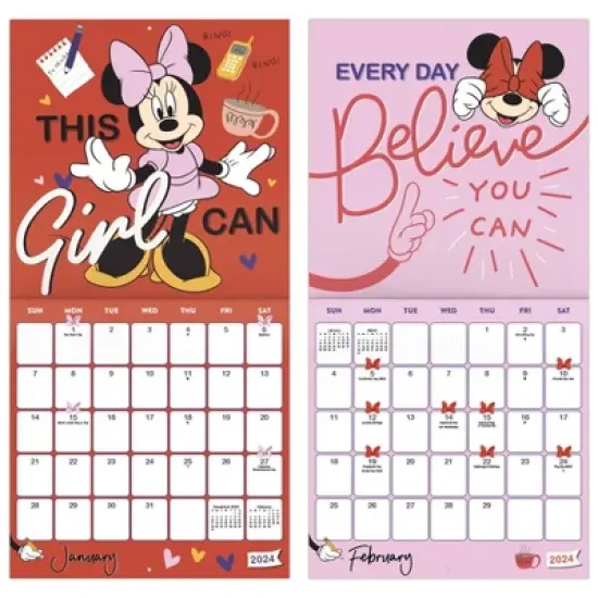 Trends International Inc. 2023-24 Wall Calendar 12"x12" Disney Minnie Mouse image {5}