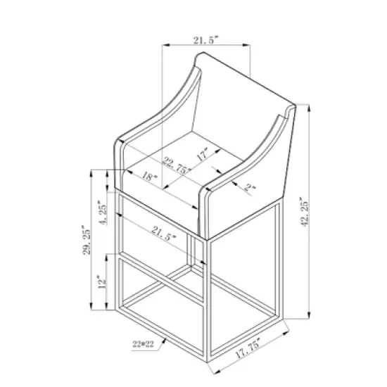 Cordele Barstool Cream - Chic Home Design image {1}