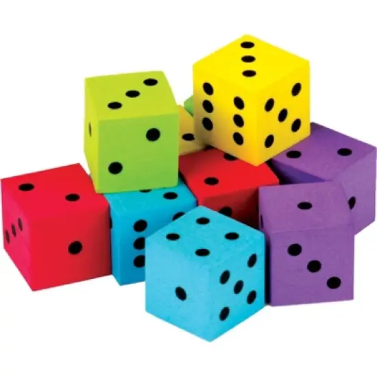 Teacher Created Resources Foam Colorful Dice, 20 Per Pack, 3 Packs image {1}
