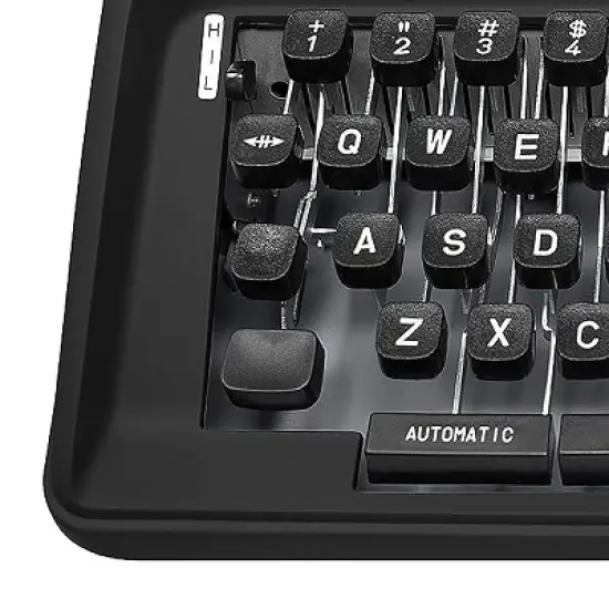 Nadex Coins&trade; Pioneer Manual Typewriter with Durable Travel Case (Black) image {1}