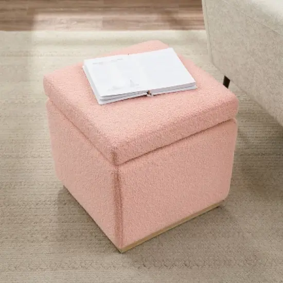 Lucinda Square Ottoman - Linon image {8}