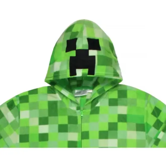 Minecraft Creeper Costume Pajama Outfit One Piece Union Suit image {1}