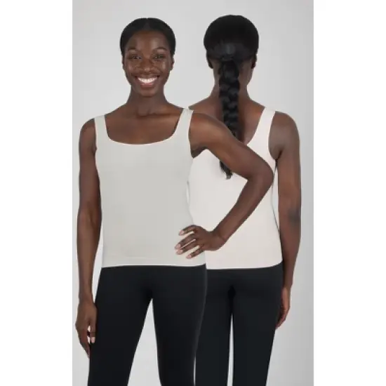 Yogalicious Womens 2 Pack Scoop Neck Devon Fitted Tank Top image {5}