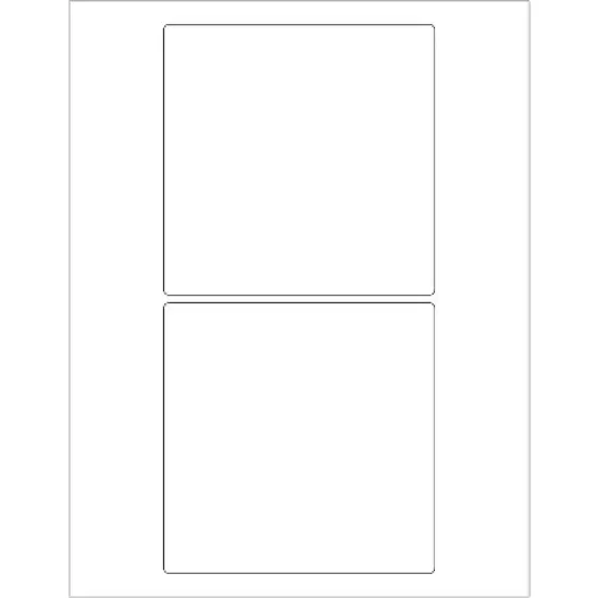 Tape Logic Rectangular Laser Labels 5" x 5" White 200/Case (LL168) image {1}