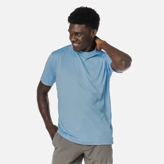 Vapor Apparel Men's UPF 50+ UV Sun Protection Solar Short Sleeve T-Shirt - Columbia Blue, 2X Large image {2}