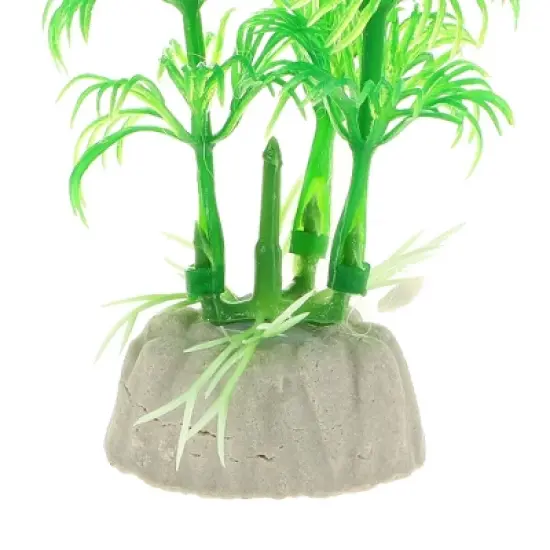 Unique Bargains Aquarium Plastic Plants Tree for Fish Tank Landscape Decor Green 2 Pcs image {4}