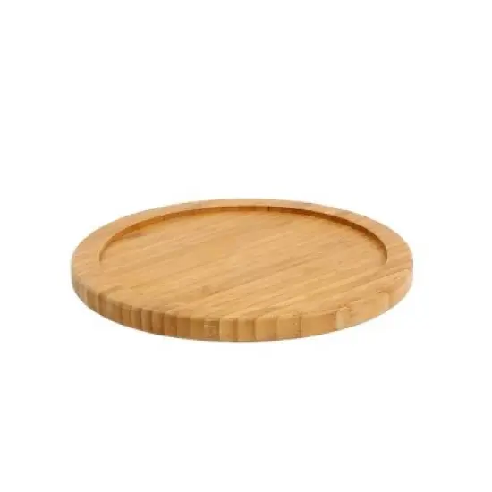 YBM HOME Bamboo Lazy Susan Single Turntable image {5}