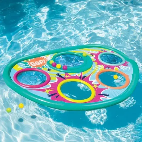 Banzai: Whopper Bopper 92" x 60" Inflatable Outdoor Swimming Pool Floating Game Mat image {3}