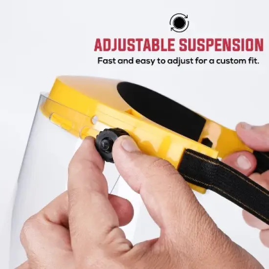 Bison Life Clear Face Shield, Reusable & Lightweight Face Protection, One Size, Yellow - 2 Pack image {5}