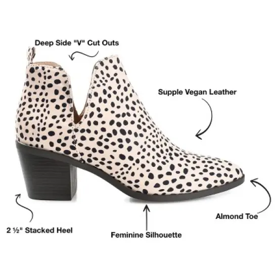 Journee Collection Womens Lola Pull On Stacked Heel Booties image {7}