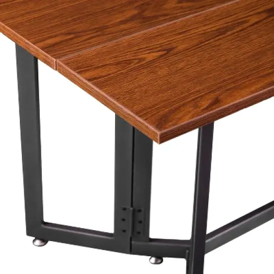 Driness Drop Leaf Dining Table Dark Tobacco - Holly & Martin image {6}