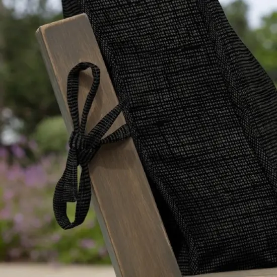 ARDEN Outdoor Plush Modern Tufted Chaise Cushion, 76 x 22, Water Repellent, Fade Resistant, Tufted Cushion for Chaise Lounger 76 x 22, Black Leala image {1}