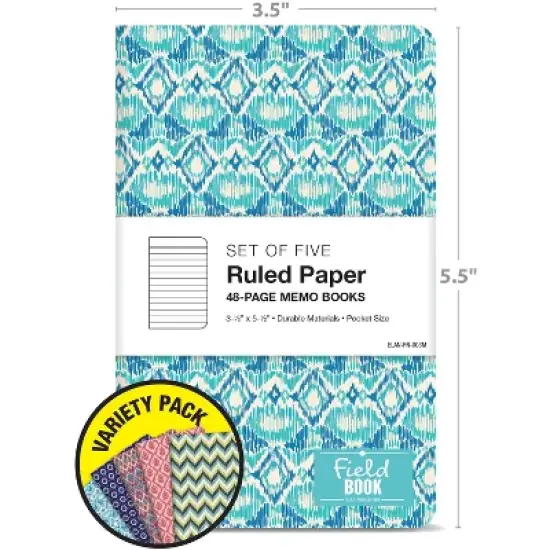 Elan Publishing Company Mini Field Book Set - Line Text / Combo IKAT Covers image {4}