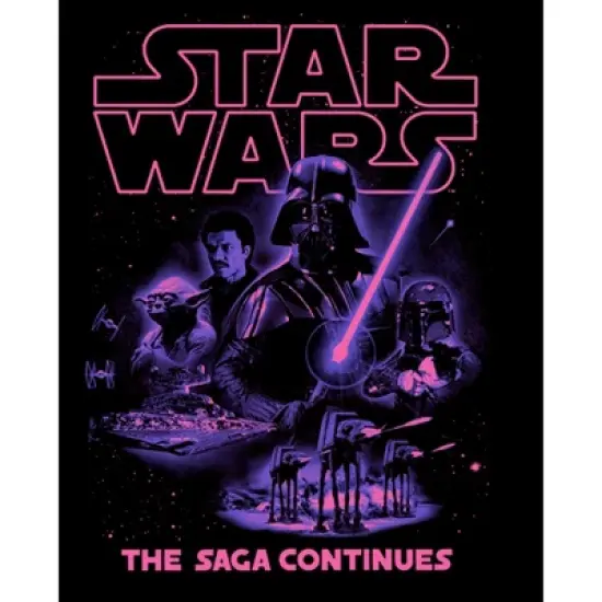 Men's Star Wars Retro Saga Continues Character Collage T-Shirt image {1}