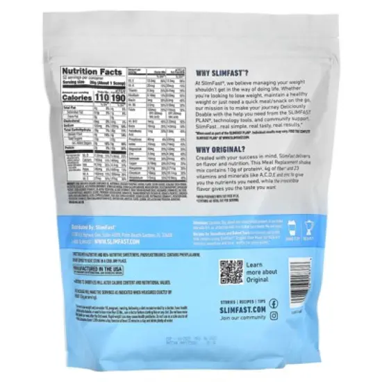 SlimFast Original, Meal Replacement Shake Mix, Rich Chocolate Royale, 2.98 lb (1.35 kg) image {1}