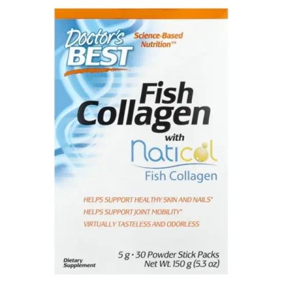 Doctor's Best Fish Collagen with Naticol, 5 g, 30 Powder Stick Packs, 5.3 oz (150 g) image {3}