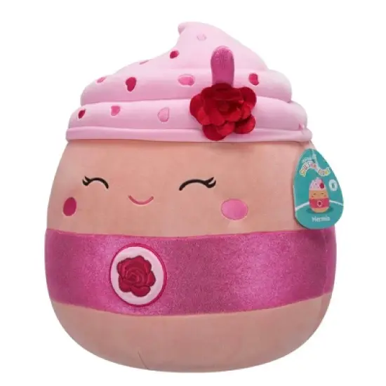 Squishmallows 14" Rosewater Latte Stuffed Animal: Food-Inspired Polyester Plush Toy image {9}