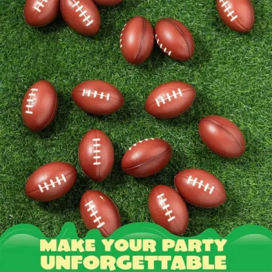 JOYIN 16 Pack 3.25&rdquo; Mini Football Foam Stress Balls Toy for Kids Sports Birthday Party Favor, Squeeze Squish Balls image {3}